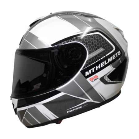 MT Rapide Global Motorbike Helmet - White/Grey/Black (2XL)