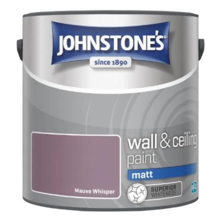 Johnstone's Wall And Ceiling Paint Matt Mauve Whisper 2.5L