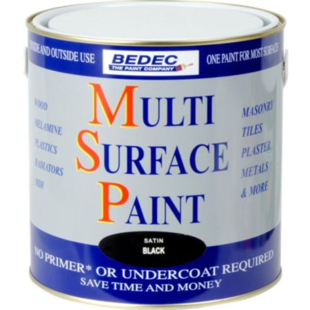 Bedec Multi Surface Paint Soft Satin Soft Black 2.5L