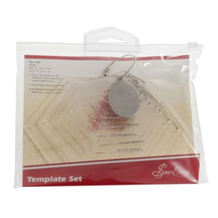 Sew Easy Patchwork Template Set - Mini Hexagons (8 Pieces)