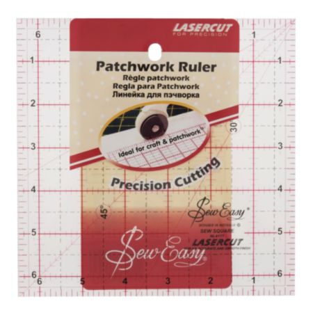 Sew Easy Quilting Square Ruler - 6.5 x 6.5in