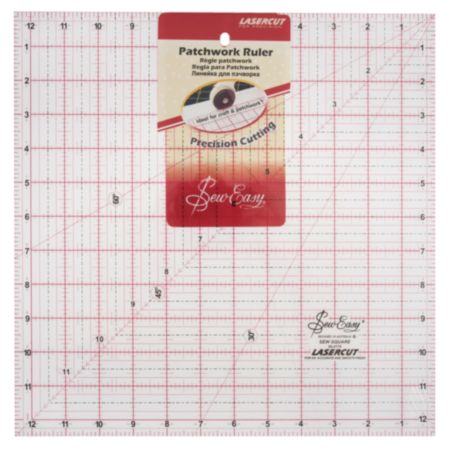 Sew Easy Quilting Square Ruler - 12.5 x12.5in