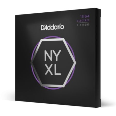 D'Addario NYXL1164 | Nickel Wound 7-String Electric Guitar Strings - Medium (11-64)