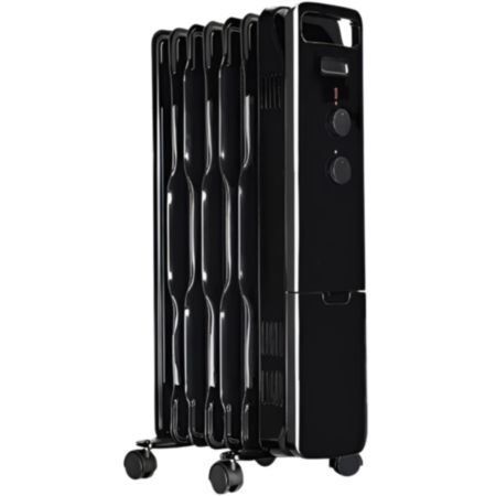 Status® 7 Fin Oil Filled Radiator - Black (1500W)