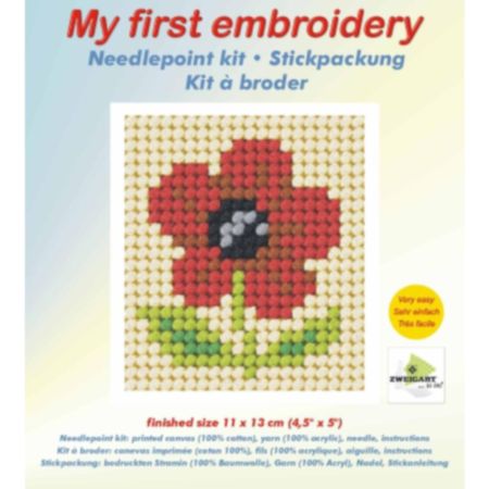 Orchidea Needlepoint Kit | My First Embroidery - Poppy