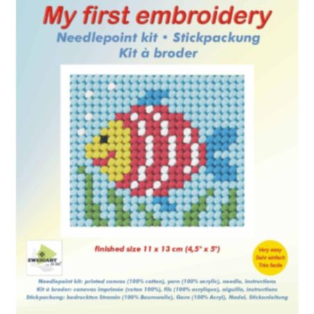 Orchidea Needlepoint Kit | My First Embroidery - Rainbow Fish