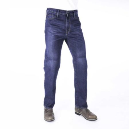 Oxford AA Mens Straight Motorbike Jeans - Blue