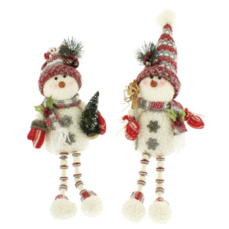 Shelf Sitting Snowman Christmas Figure - Assorted (38cm)