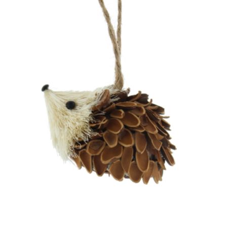 Hanging Christmas Ornament (7cm) - Natural Hedgehog