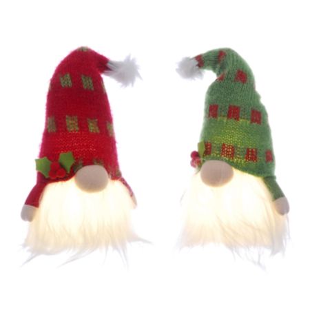 Light-Up Knitted Christmas Gonk - Assorted (17cm)