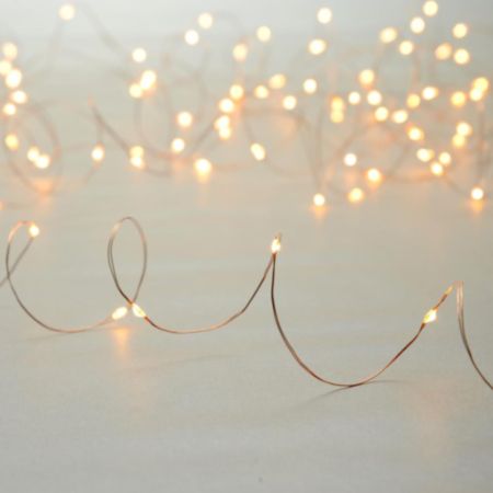 Christmas Dewdrop Timer Lights (Battery Operated) | 200 LEDs - Amber