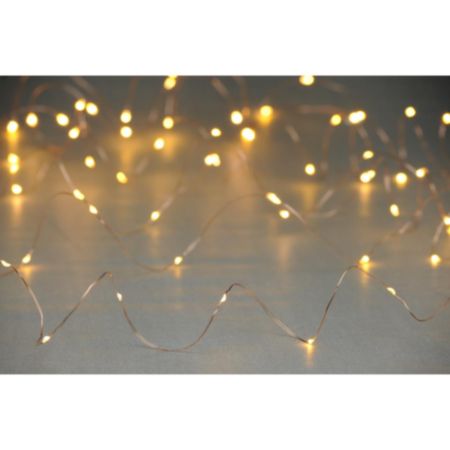 Christmas Dewdrop Multifunction Lights (Battery Operated) | 100 LEDs - Amber