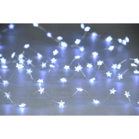 Christmas Dewdrop Star Lights (Battery Operated) | 40 LEDs - White