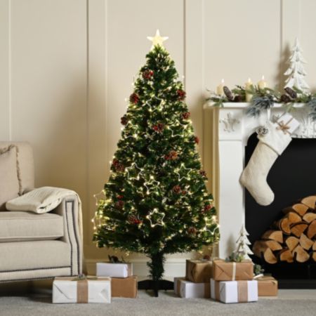 Dewdrop Star Fibre Optic Christmas Tree - 120cm