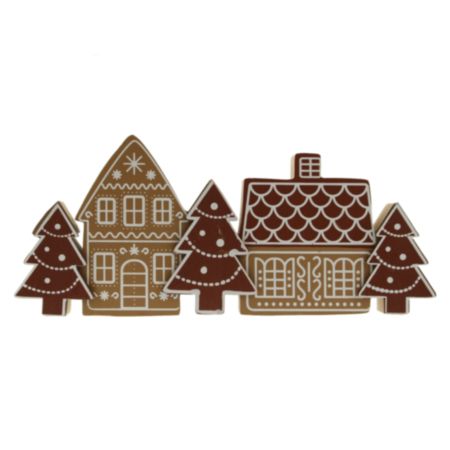 Wooden Gingerbread Street Christmas Ornament - 24cm