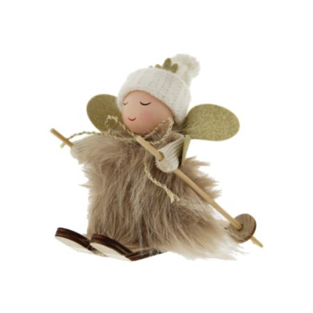 Fairy on Sled Christmas Decoration - 12cm