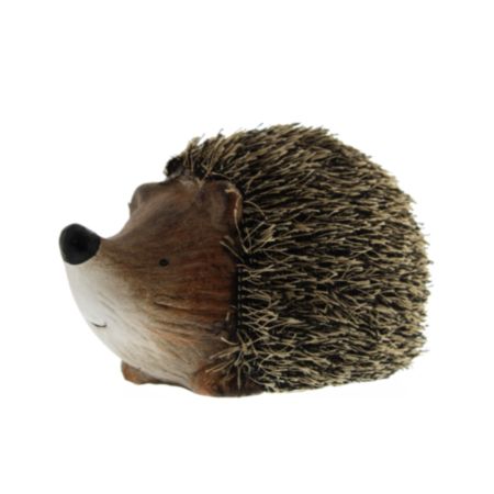 Ceramic Brown Hedgehog Christmas Decoration - 16cm