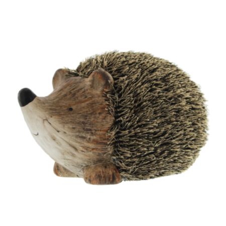 Ceramic Brown Hedgehog Christmas Decoration - 21cm