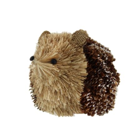 Bristle Sitting Hedgehog Christmas Decoration - 11cm