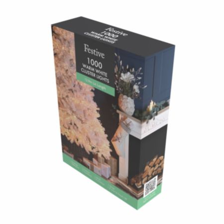 Christmas Tree Multifunction Cluster Lights | 1000 LEDs - Warm White