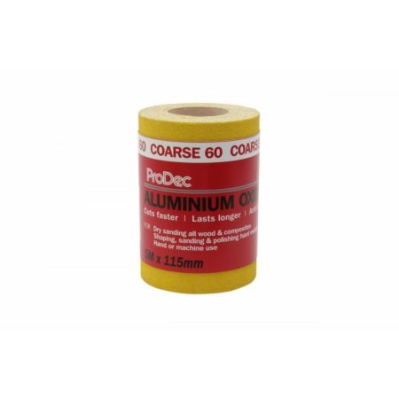 ProDec Yellow Aluminium Oxide 5m Roll 60 Grit Coarse Grade