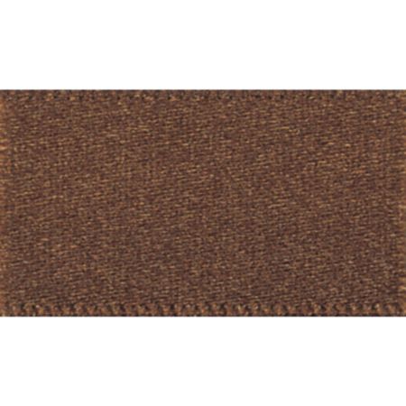 Berisfords Double Faced Satin Ribbon | 20m x 7mm (Dark Brown)