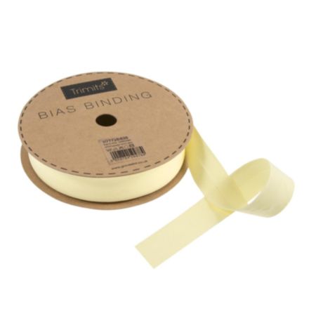Bias Binding Polycotton Trim | 20m x 25mm - Lemon