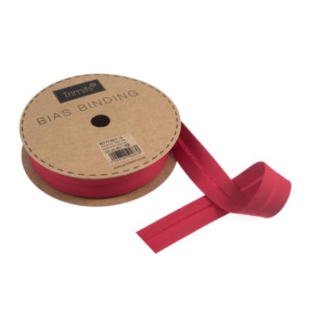 Bias Binding Polycotton Trim | 20m x 25mm - Red