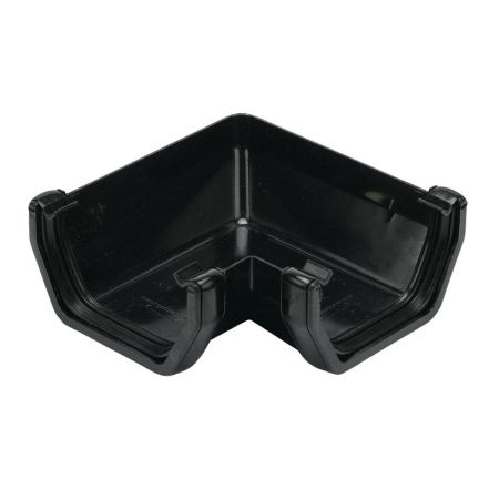 Floplast Black Square 90° Gutter Angle - 114mm (RAS1 BL)