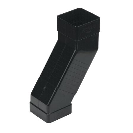 Floplast Black Square Adjustable Offset Bend - 65mm (RBS5 B)