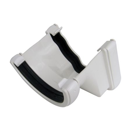 Floplast White Niagara Half Round Right Hand Adaptor (RNR3 W)