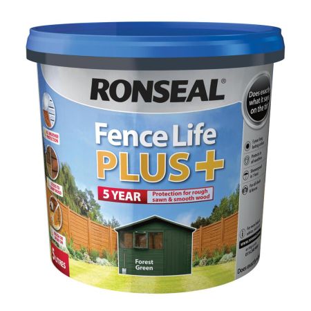 Ronseal Fencelife Plus Paint Forest Green 5L