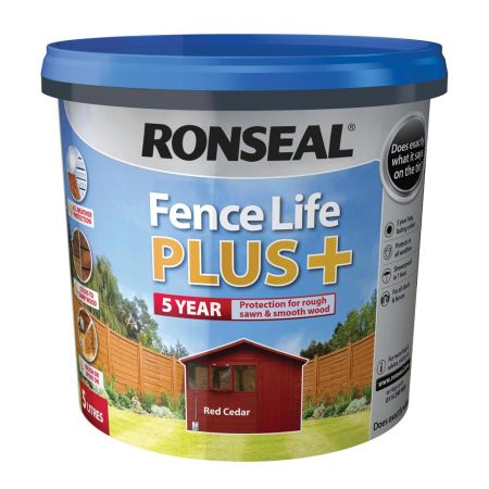 Ronseal Fencelife Plus Paint Red Cedar 5L