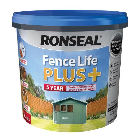 Ronseal Fencelife Plus Paint Sage 5L