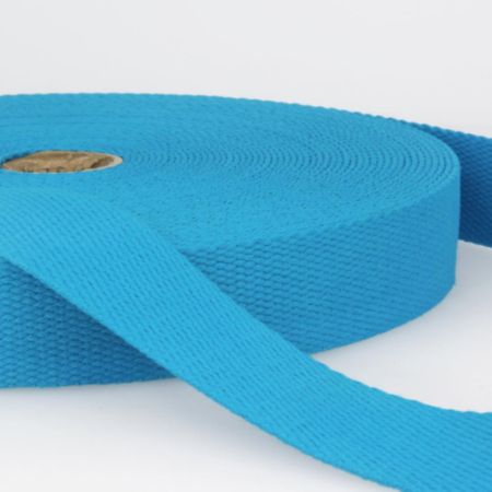 Cotton Webbing Trim | 20m x 25mm - Steel Blue