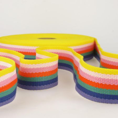 Striped Webbing Trim | 20m x 40mm - Bright