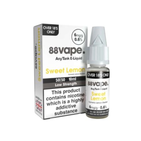 88Vape AnyTank E-Liquid | 6mg - Sweet Lemon (10ml)