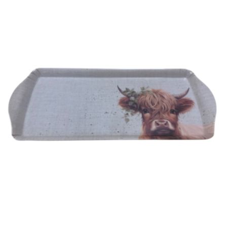 Cook & Dine Long Drinks Tray - Highland Cow