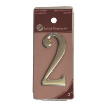 3" Silver Effect Numeral 2 Door Number