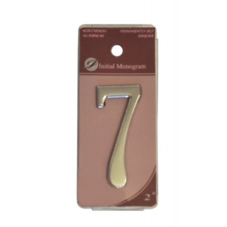 2" Silver Effect Numeral 7 Door Number