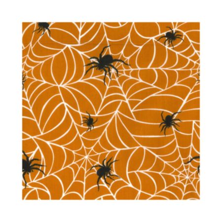 Polyester/Cotton Spiderweb Fabric - Orange