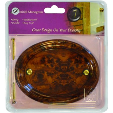 Small Wood Effect Oval Plaque