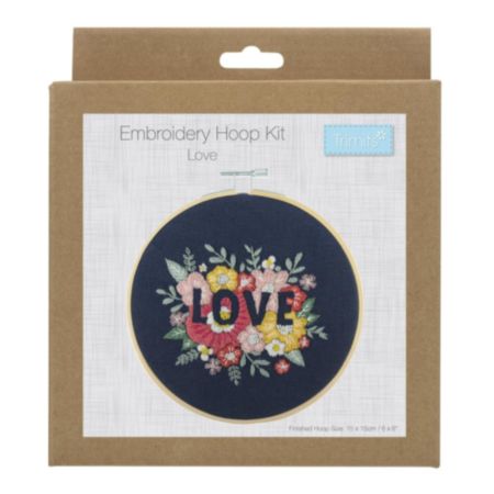 Love Embroidery Kit with Hoop