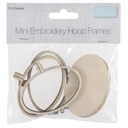 Mini Embroidery Hoops Oval Frame | 6 x 4cm - 3 Hoops