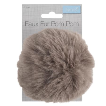 Faux Fur Pom Pom (11cm) | Mink