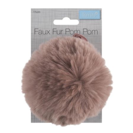 Faux Fur Pom Pom (11cm) | Dusky Pink