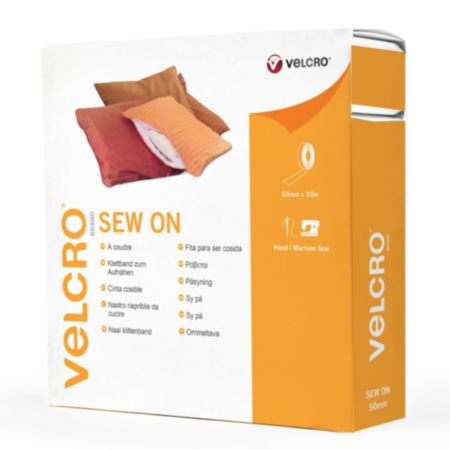 VELCRO® BRAND Hook & Loop Sew-On Tape - 10m x 50mm (Black)