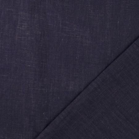 Navy 100% Linen Fabric