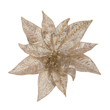 Shimmer Christmas Poinsettia Clip (25cm)