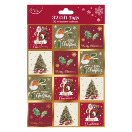 Gift Tags - Simulated Kraft (Pack of 32)